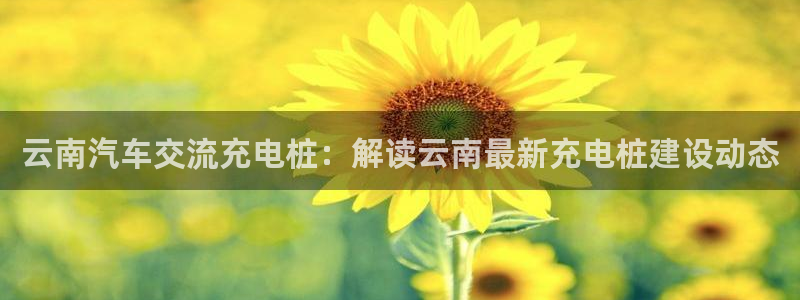 足球员威廉：云南汽车交流充电桩：解读云南最新充电桩建设动态