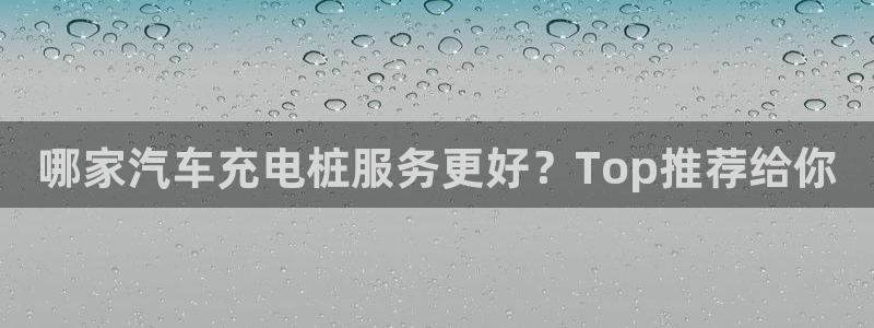 威廉打球：哪家汽车充电桩服务更好？Top推荐给你