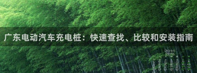 威廉希尔怎么样：广东电动汽车充电桩：快速查找、比较和安装指南