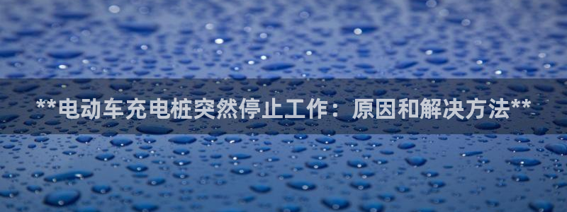威廉希尔必发欧赔：**电动车充电桩突然停止工作：原因和解决方法**
